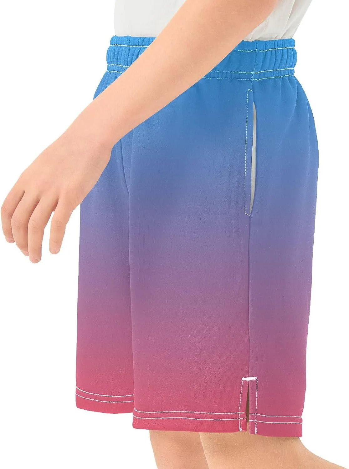 Gradient Boys Athletic Shorts Quick Dry Active Sports Shorts with Pockets for Kids