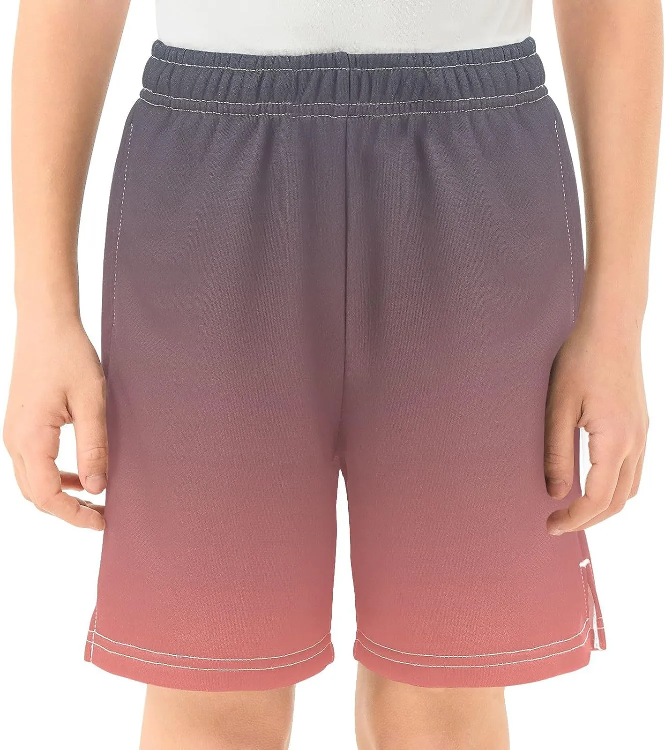 Gradient Boys Athletic Shorts Quick Dry Active Sports Shorts with Pockets for Kids