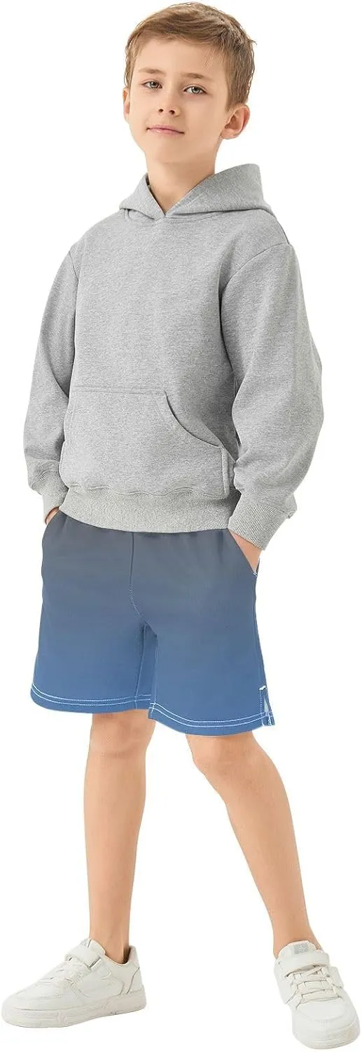 Gradient Boys Athletic Shorts Quick Dry Active Sports Shorts with Pockets for Kids