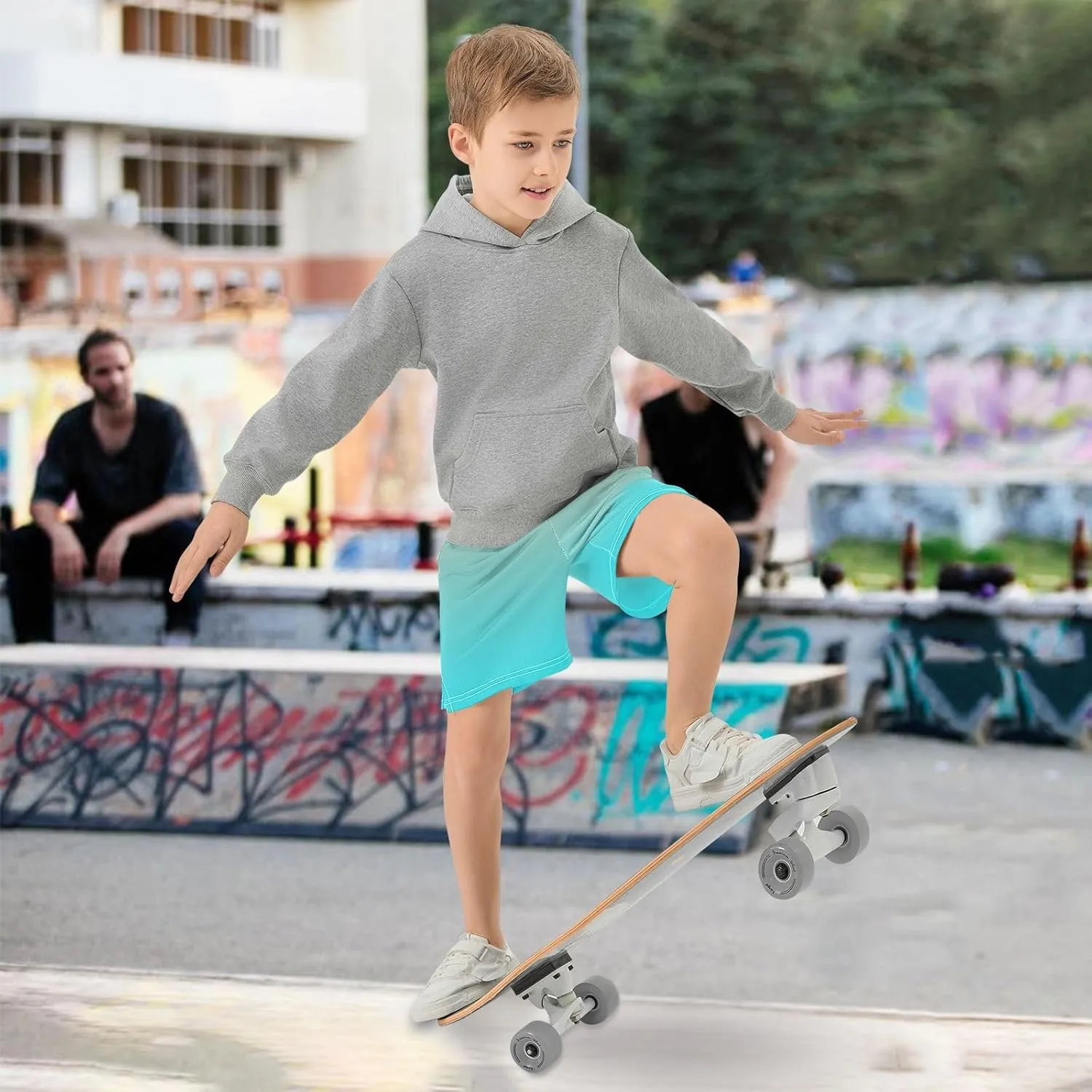 Gradient Boys Athletic Shorts Quick Dry Active Sports Shorts with Pockets for Kids