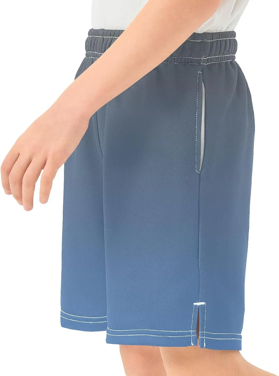 Gradient Boys Athletic Shorts Quick Dry Active Sports Shorts with Pockets for Kids