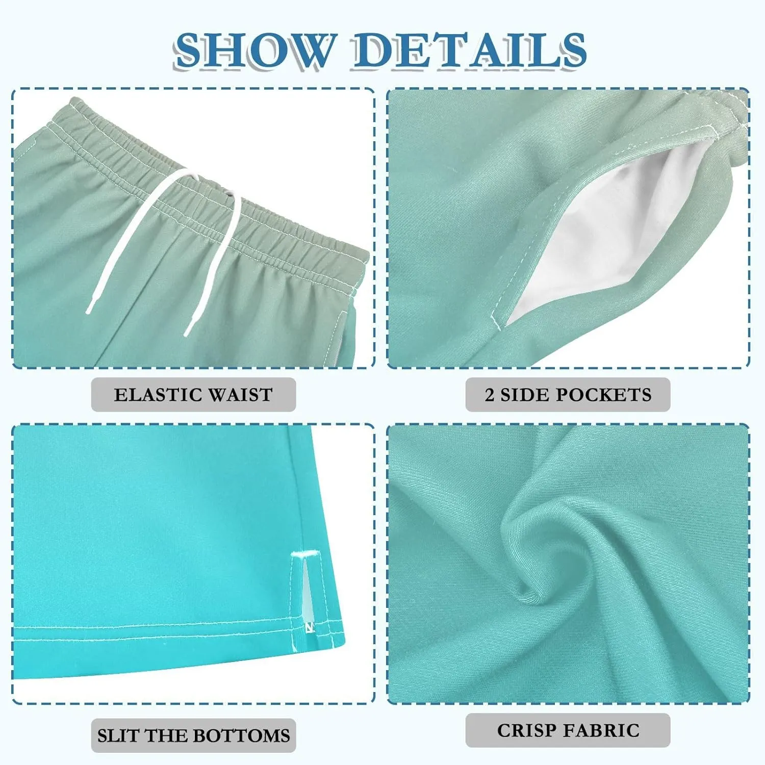 Gradient Boys Athletic Shorts Quick Dry Active Sports Shorts with Pockets for Kids