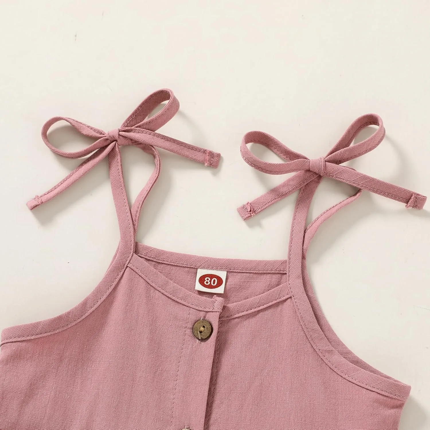 Happy Town 1-6 Years Toddler Baby Girls Summer Button Strap Dress Princess Sundress
