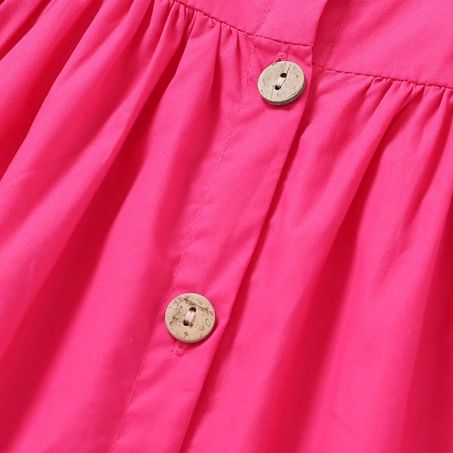 Happy Town 1-6 Years Toddler Baby Girls Summer Button Strap Dress Princess Sundress