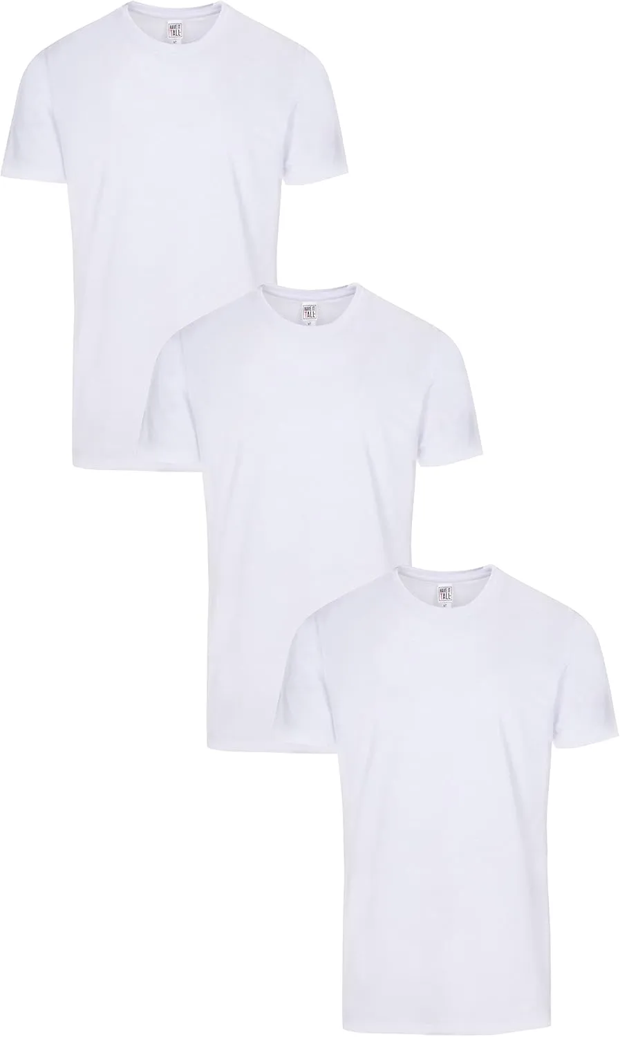 Have It Tall Men's CVC Soft Blend Slim Fit T Shirt 3-Pack