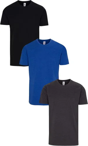 Have It Tall Men's CVC Soft Blend Slim Fit T Shirt 3-Pack