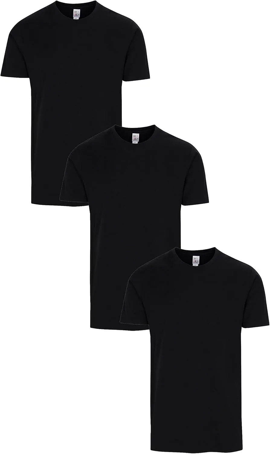 Have It Tall Men's CVC Soft Blend Slim Fit T Shirt 3-Pack