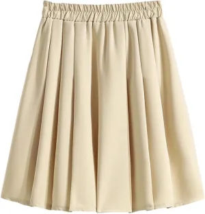 High Waist Mini Pleated Skirt Women Summer Elegant A Line Skirt