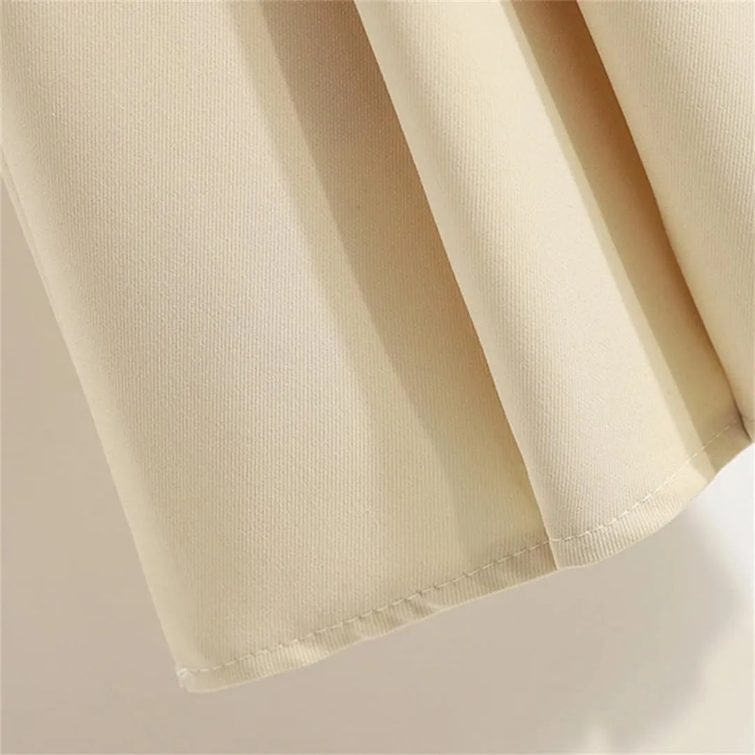 High Waist Mini Pleated Skirt Women Summer Elegant A Line Skirt