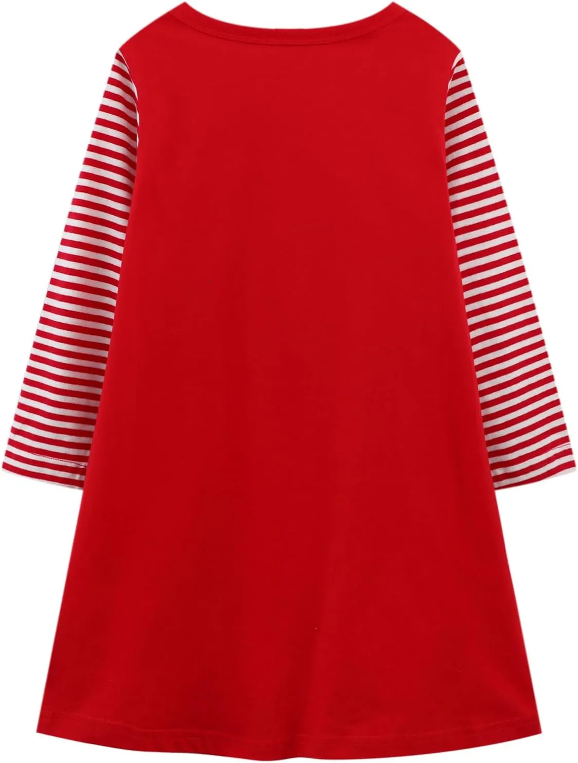 HILEELANG Little Girl Long Sleeve Dress Cotton Casual Applique Halloween Christams Tunic Shirt Clothes