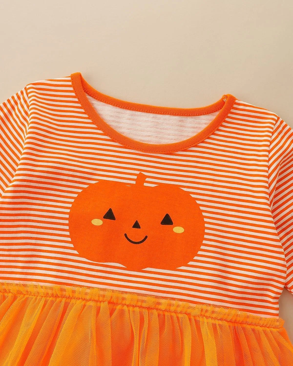 HILEELANG Little Girl Long Sleeve Dress Cotton Casual Applique Halloween Christams Tunic Shirt Clothes