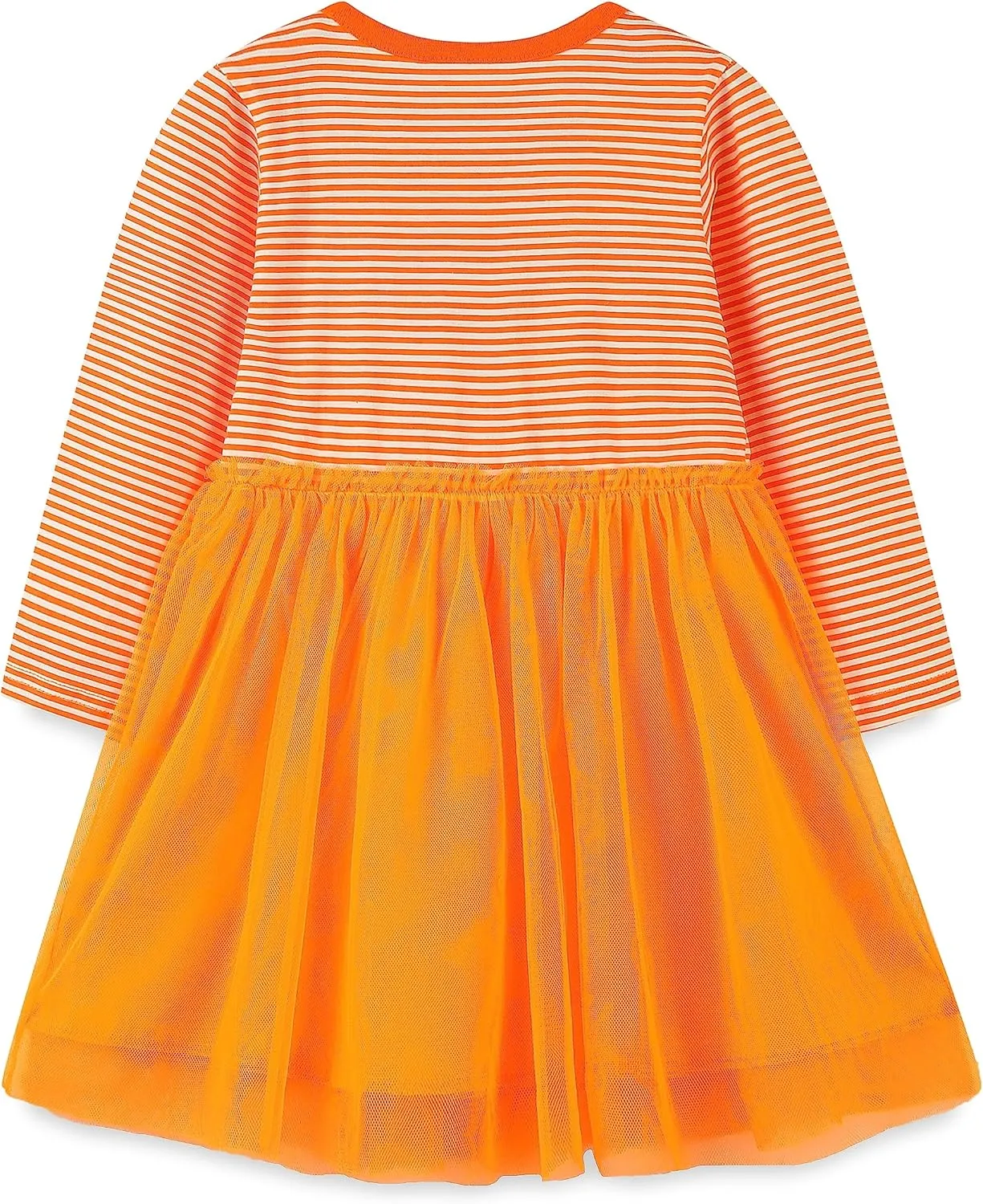 HILEELANG Little Girl Long Sleeve Dress Cotton Casual Applique Halloween Christams Tunic Shirt Clothes