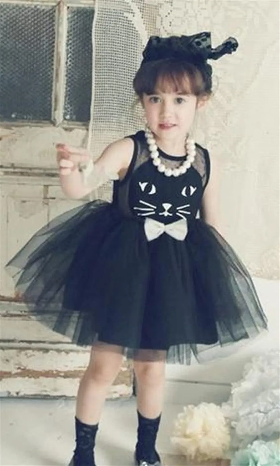 HILEELANG Little Girl Long Sleeve Dress Cotton Casual Applique Halloween Christams Tunic Shirt Clothes