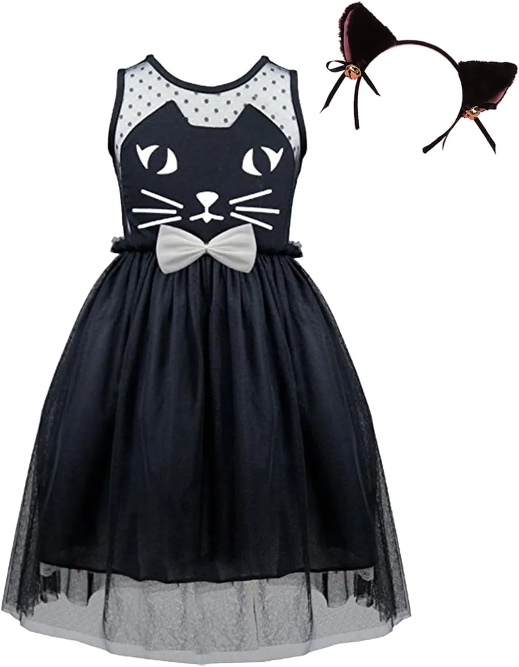 HILEELANG Little Girl Long Sleeve Dress Cotton Casual Applique Halloween Christams Tunic Shirt Clothes