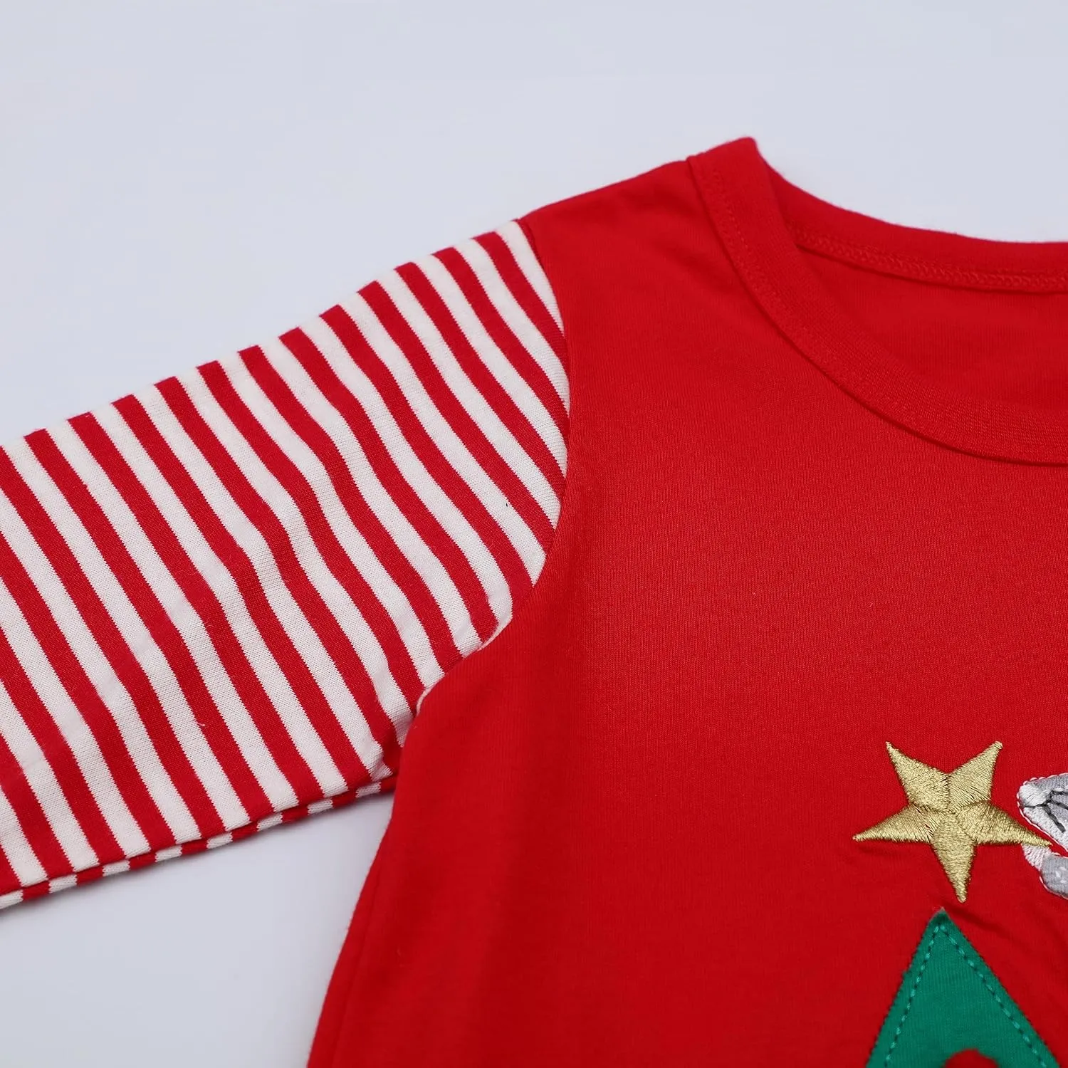 HILEELANG Little Girl Long Sleeve Dress Cotton Casual Applique Halloween Christams Tunic Shirt Clothes