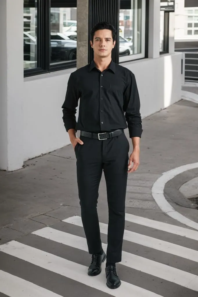 HISDERN Mens Dress Shirt Long Sleeve Botton Down Formal Shirts Regular Fit Solid Casual Business Cotton Shirts for Men