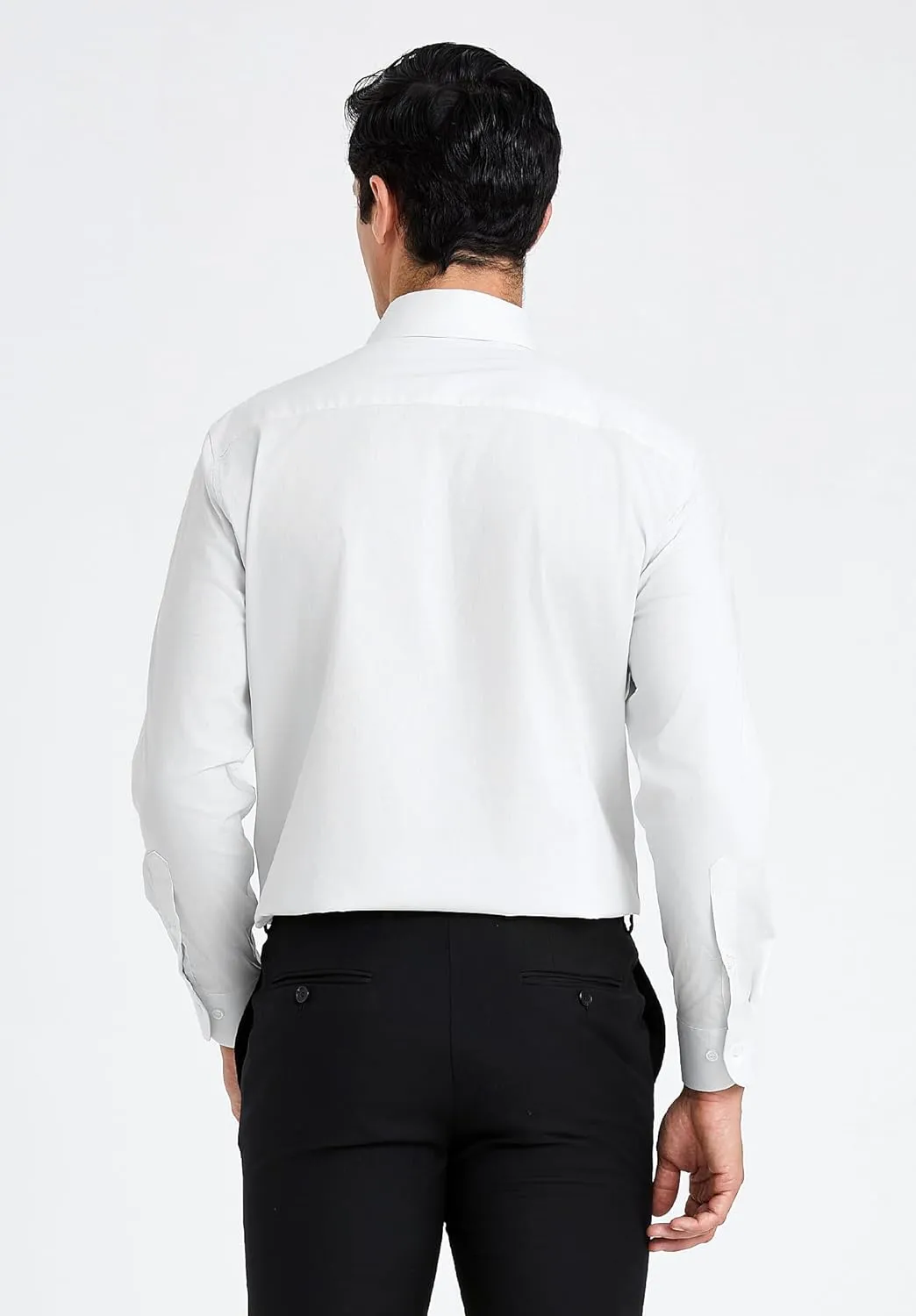 HISDERN Mens Dress Shirt Long Sleeve Botton Down Formal Shirts Regular Fit Solid Casual Business Cotton Shirts for Men