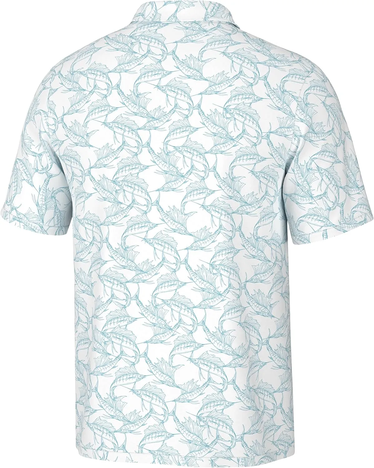 HUK Men's Pursuit Pattern, Performance Short Sleeve Polo Shirt