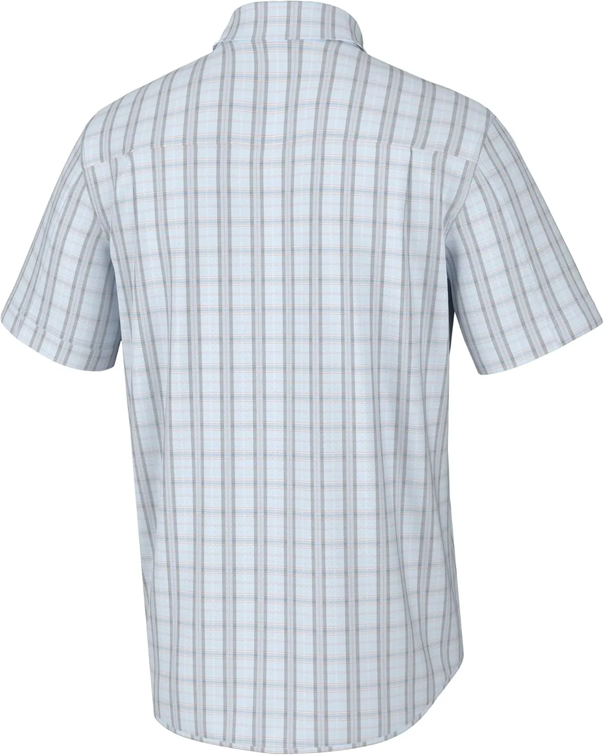 HUK Men's Tide Point Pattern Short Sleeve Shirt, Fishing Button Down
