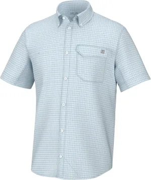 HUK Men's Tide Point Pattern Short Sleeve Shirt, Fishing Button Down
