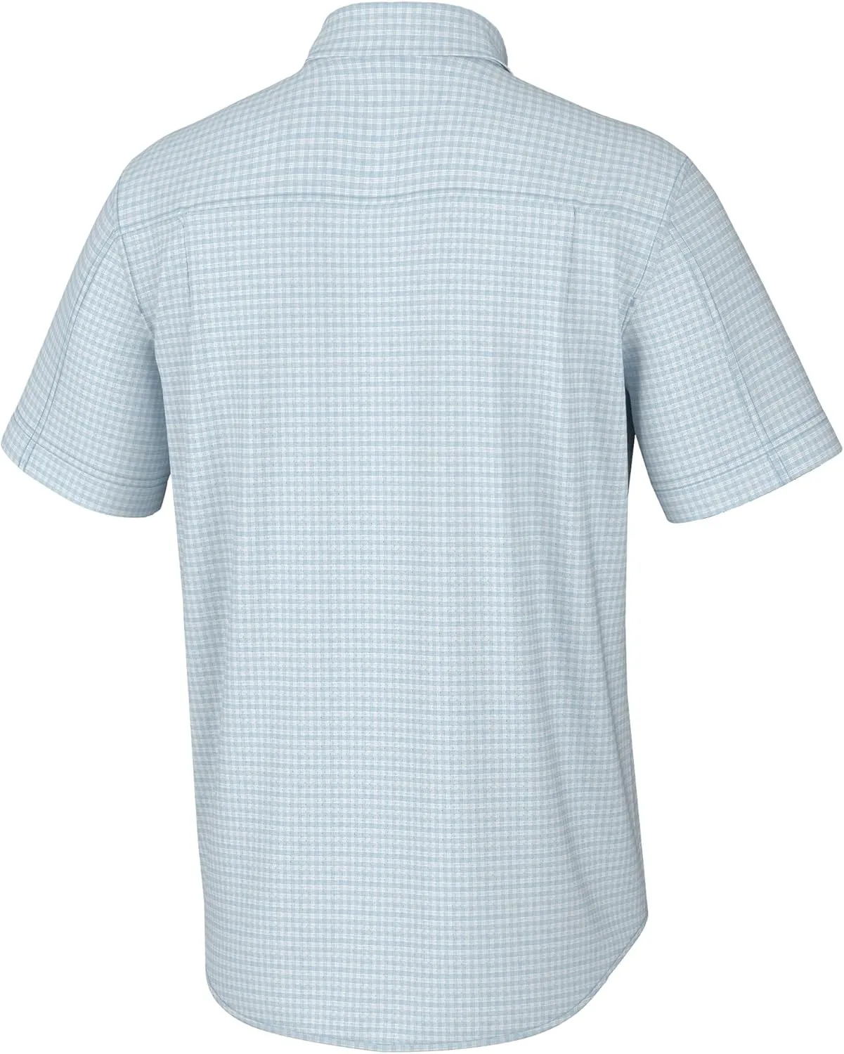 HUK Men's Tide Point Pattern Short Sleeve Shirt, Fishing Button Down