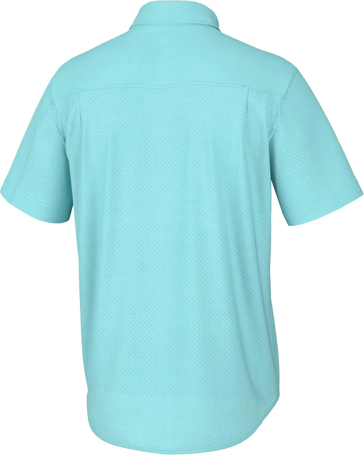 HUK Tide Point Solid Short Sleeve Shirt, Button Down for Men