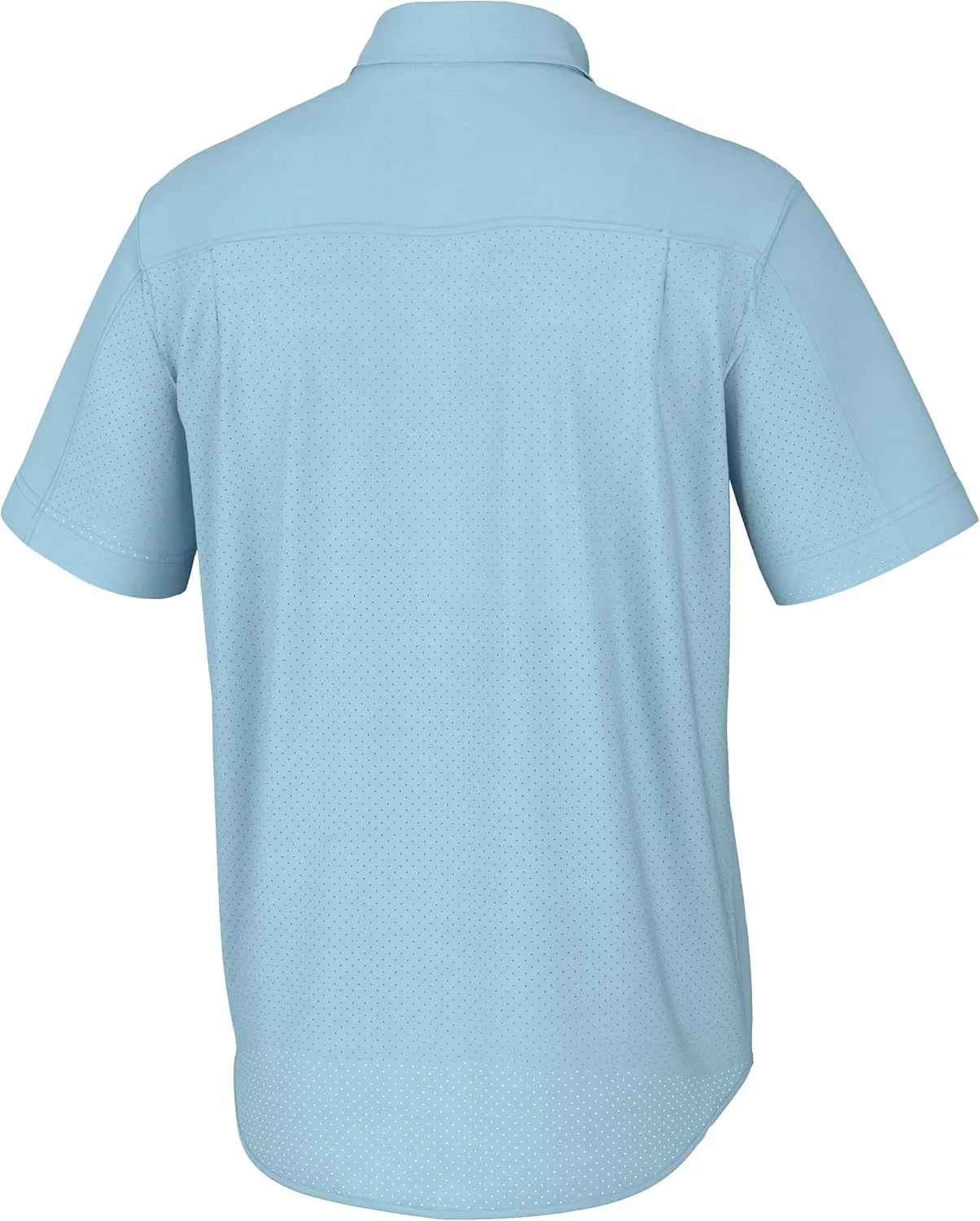 HUK Tide Point Solid Short Sleeve Shirt, Button Down for Men