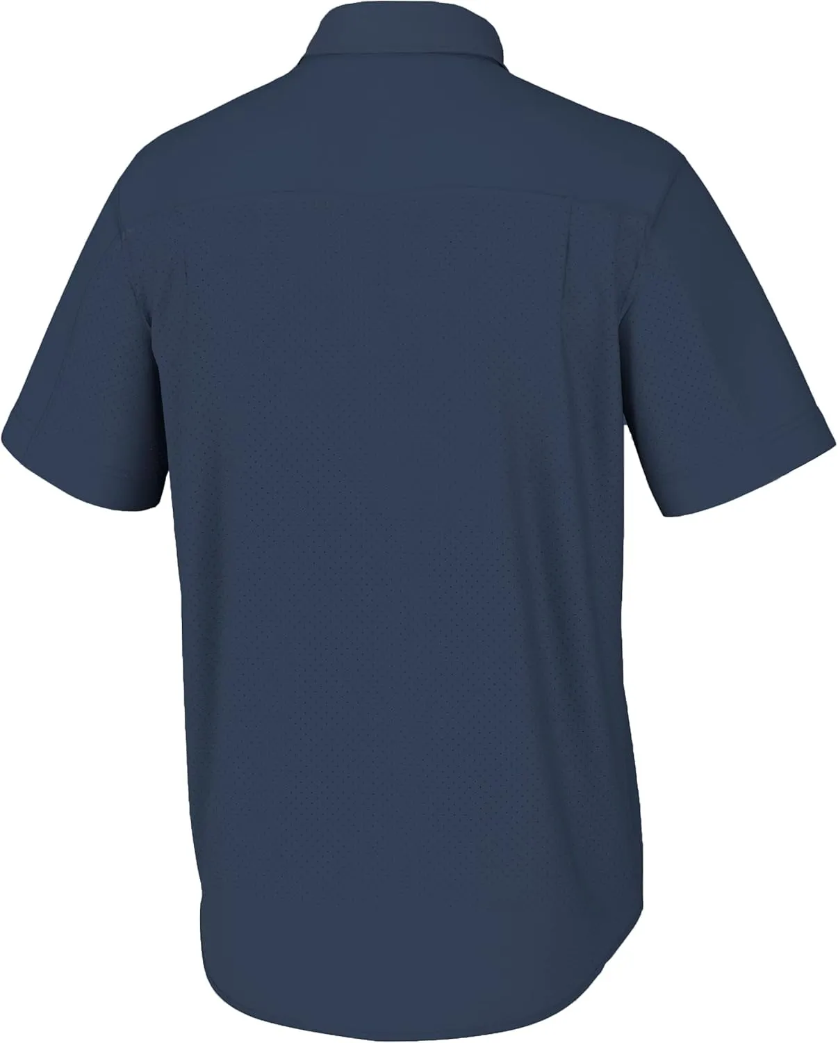 HUK Tide Point Solid Short Sleeve Shirt, Button Down for Men