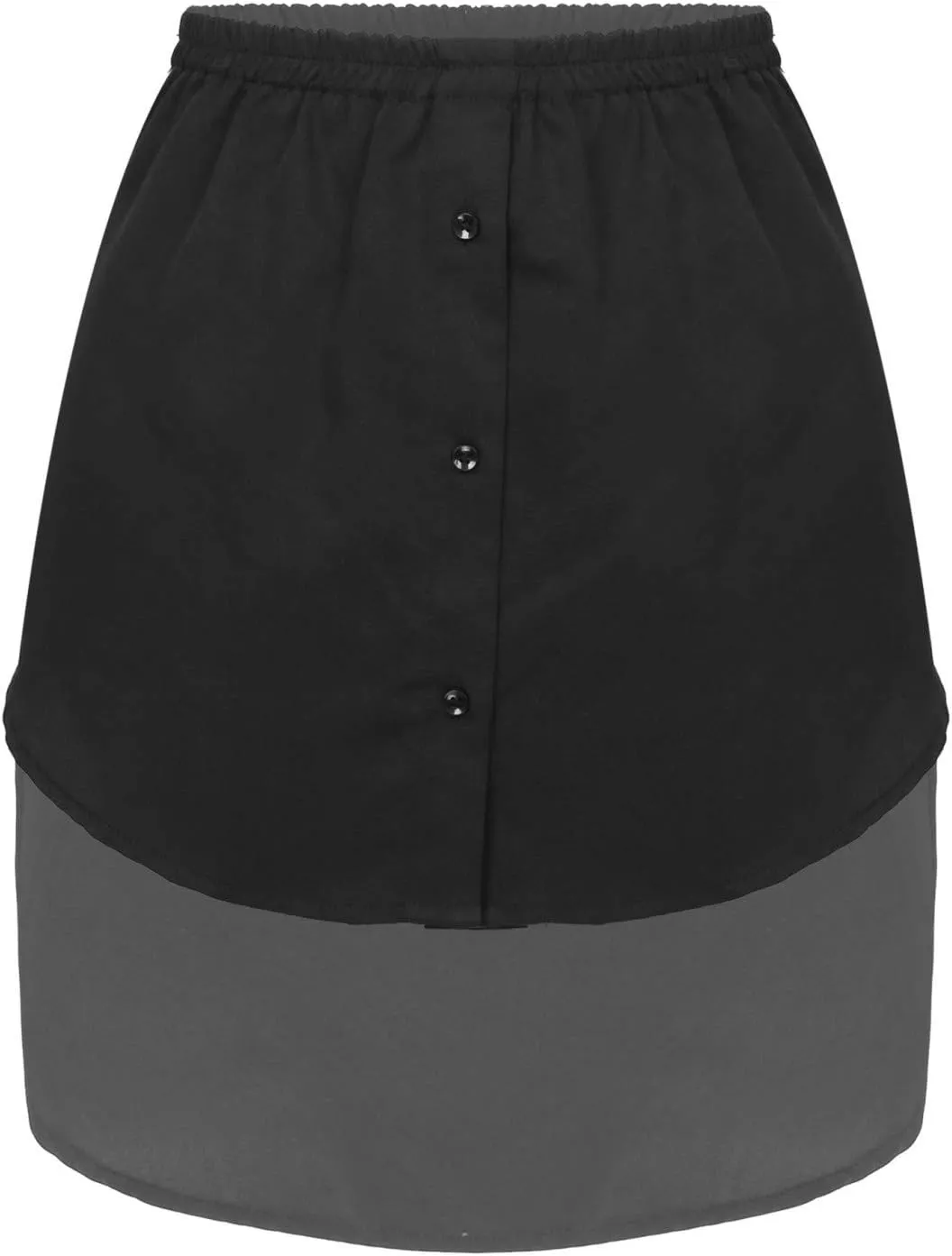 iiniim Women Irregular Mini Pleated A-Line Skirt Asymmetric Button Down Detachable Skirt