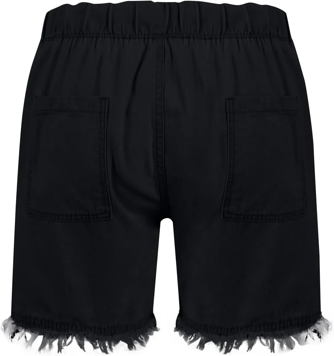 Jeans Shorts for Women Lightweight Drawstring High Waisted Denim Shorts Casual Summer Lounge Shorts with Pockets