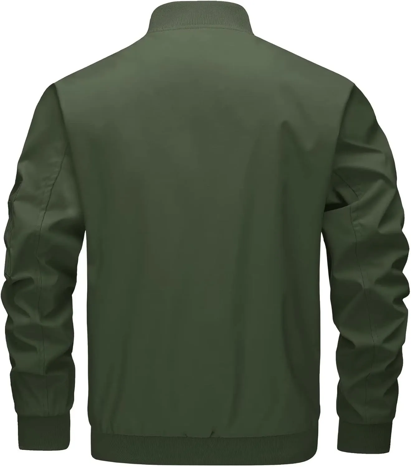 KEFITEVD Men's Lightweight Windbreaker Jacket Casual Bomber Jacket Windproof Track Jacket Spring Fall Softshell Outerwear