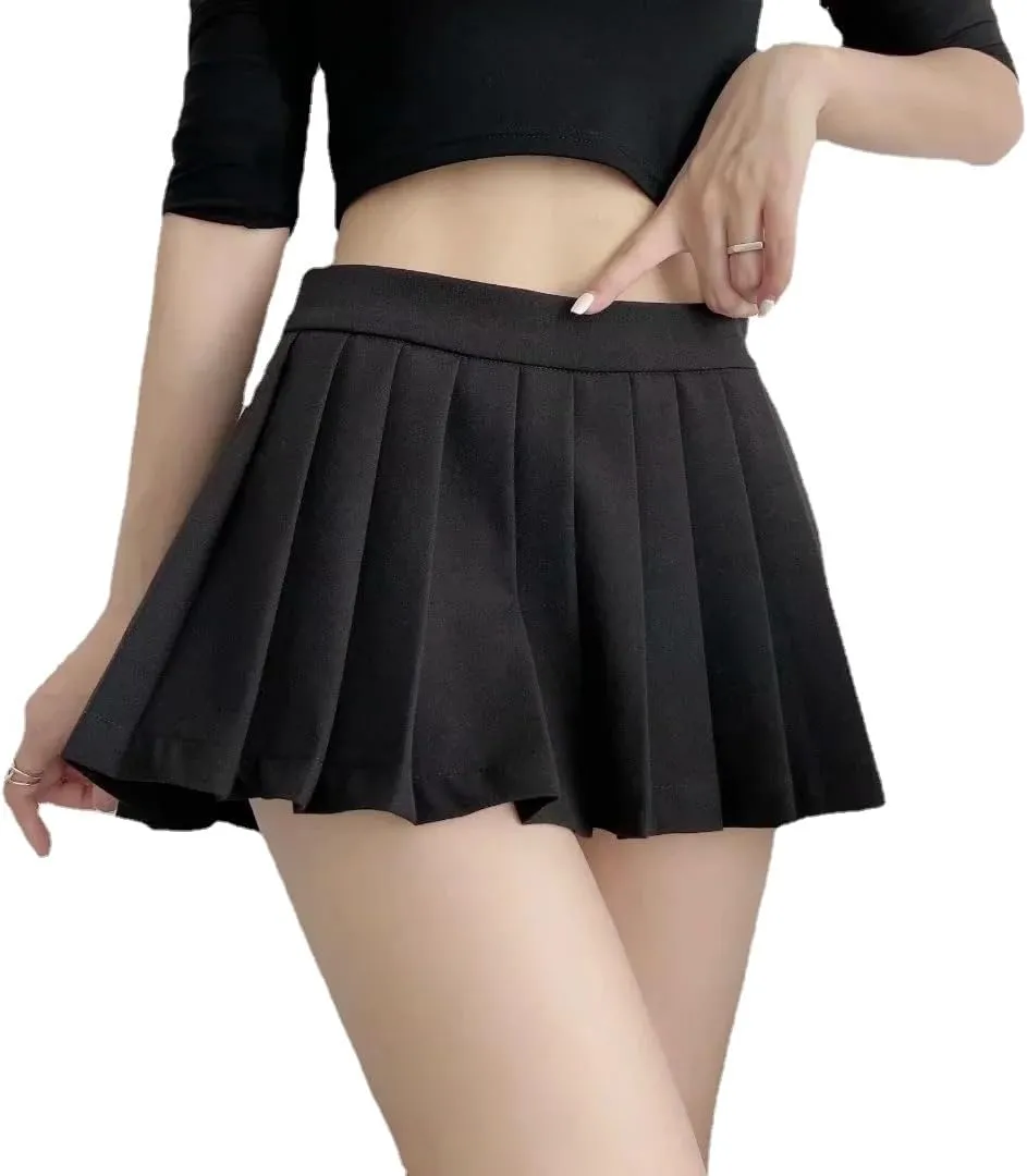 Kelabia Preppy Skirts for Women Y2K Pleated Mini Skirts Aesthetic Low Rise A-line Short Skirt Goth Tennis Skirt Cute Clothes