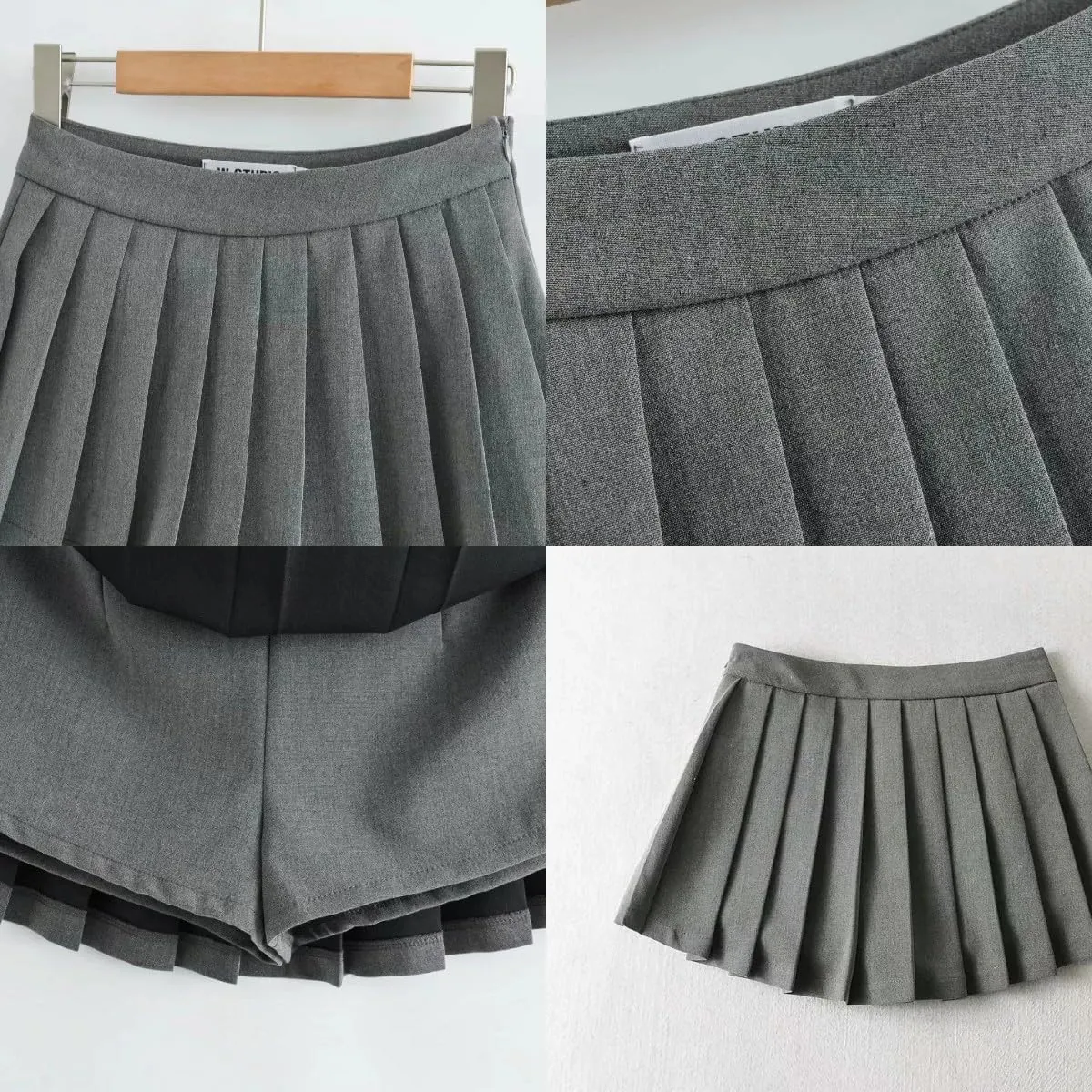 Kelabia Preppy Skirts for Women Y2K Pleated Mini Skirts Aesthetic Low Rise A-line Short Skirt Goth Tennis Skirt Cute Clothes