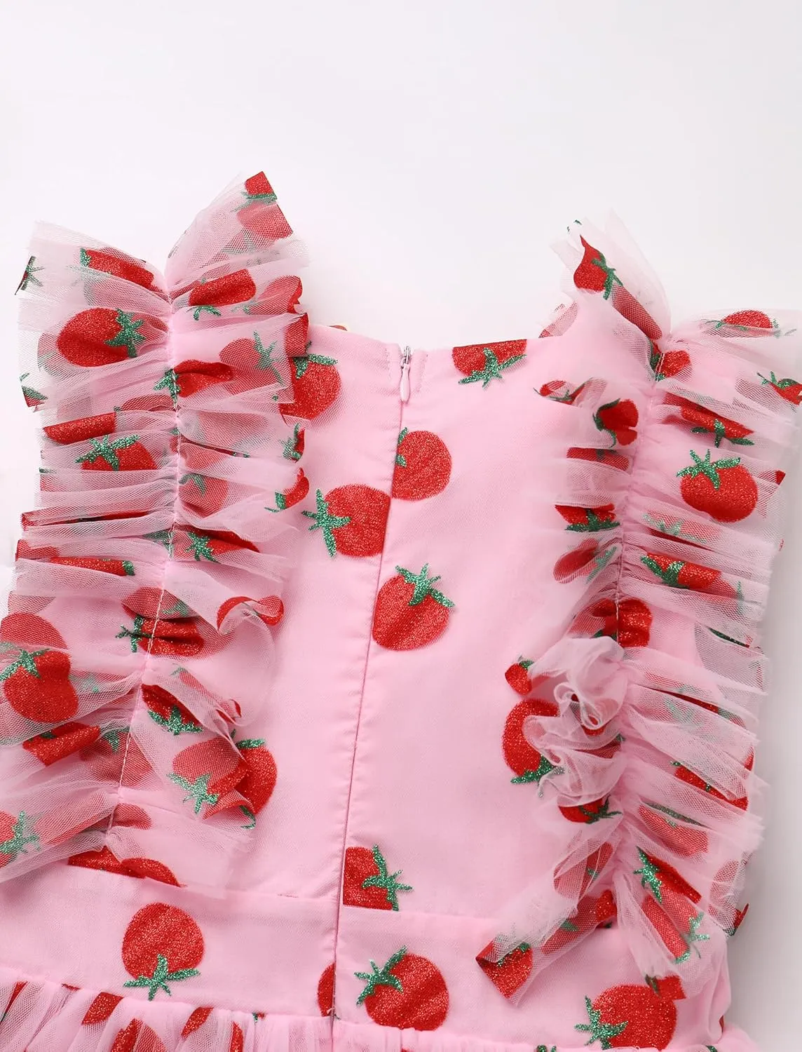 Kids Girls Confetti Birthday Princess Dress Ruffle Sleeve Boho Cake Smash Photo Shoot Outfit 3-10T
