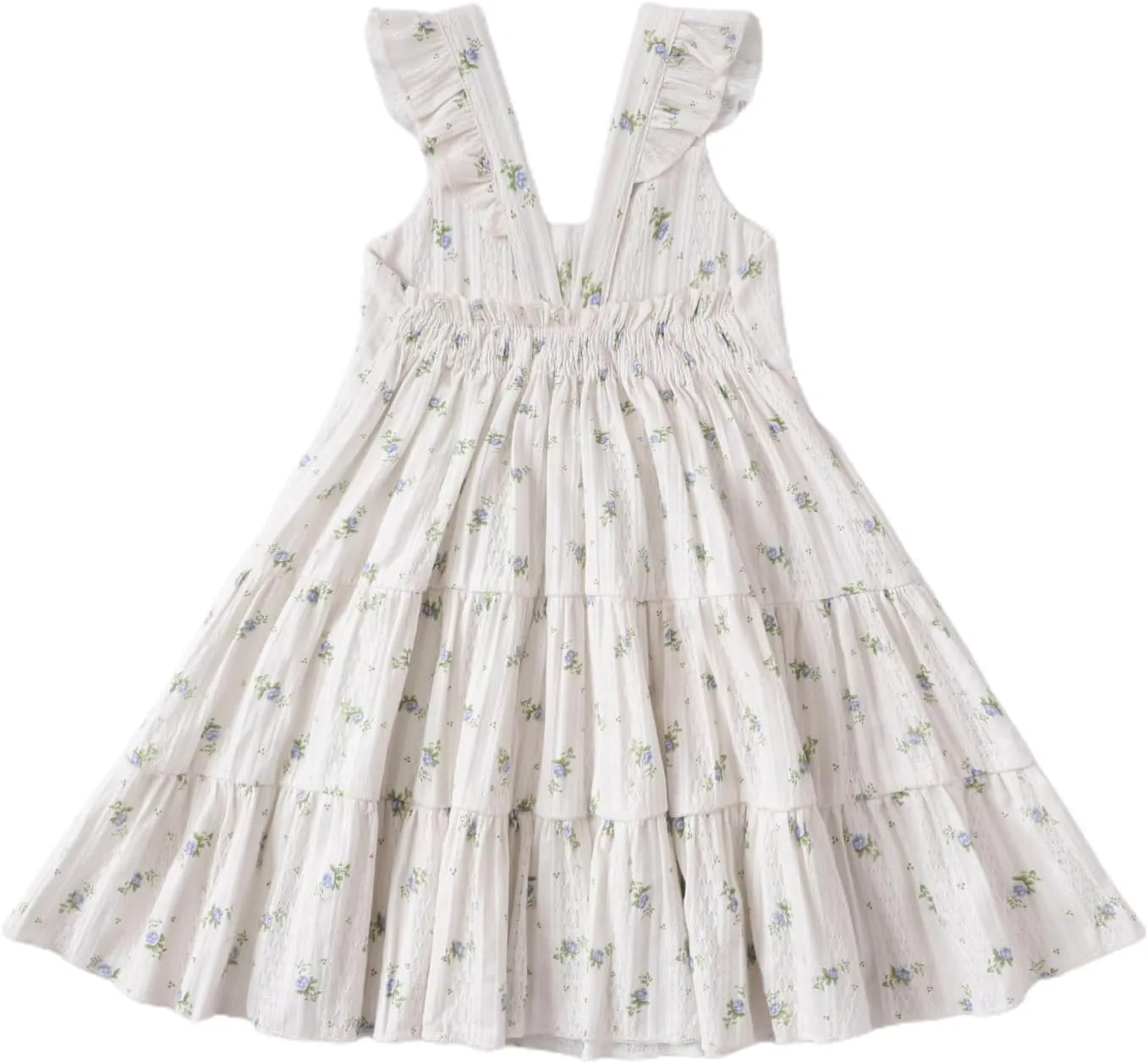 Kids Toddler Baby Girls Dress Ruffle Sleeveless Princess Dress 2024 Summer Beach Sundress