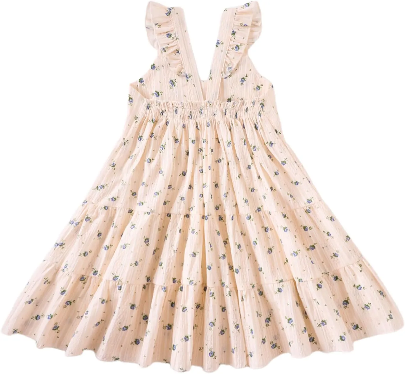 Kids Toddler Baby Girls Dress Ruffle Sleeveless Princess Dress 2024 Summer Beach Sundress