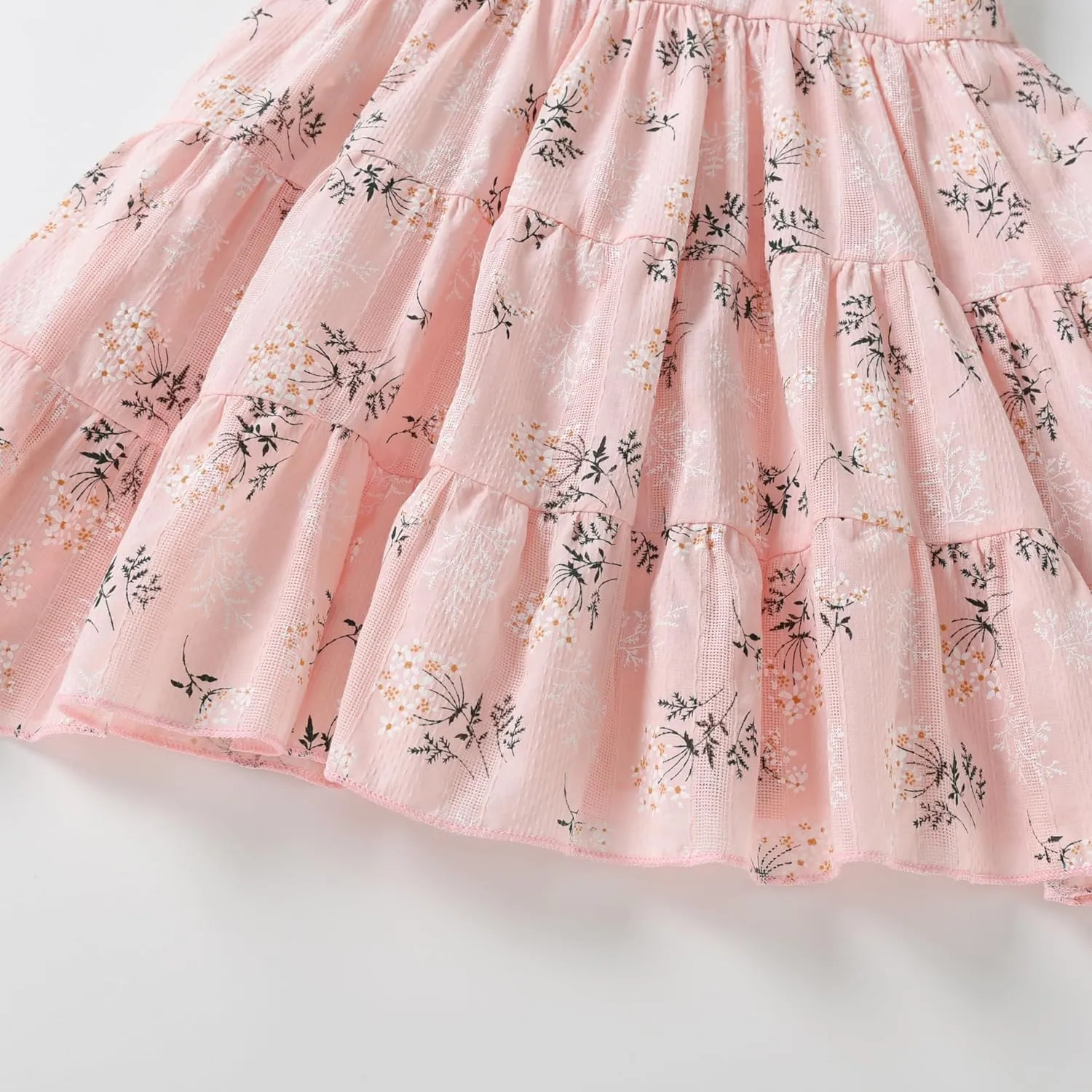 Kids Toddler Baby Girls Dress Ruffle Sleeveless Princess Dress 2024 Summer Beach Sundress