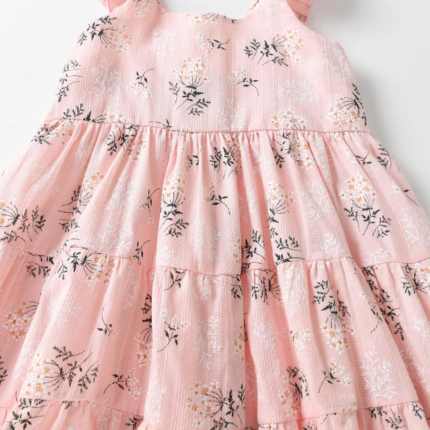 Kids Toddler Baby Girls Dress Ruffle Sleeveless Princess Dress 2024 Summer Beach Sundress