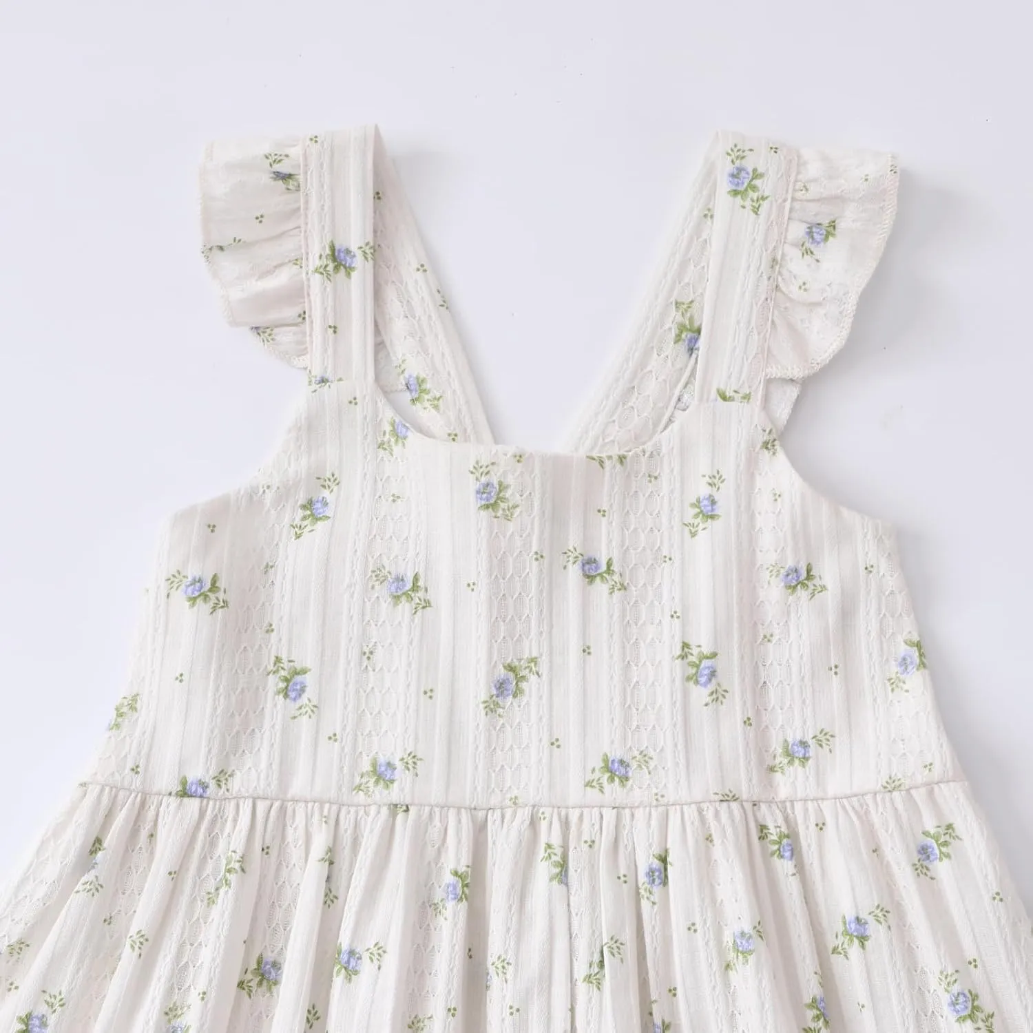 Kids Toddler Baby Girls Dress Ruffle Sleeveless Princess Dress 2024 Summer Beach Sundress