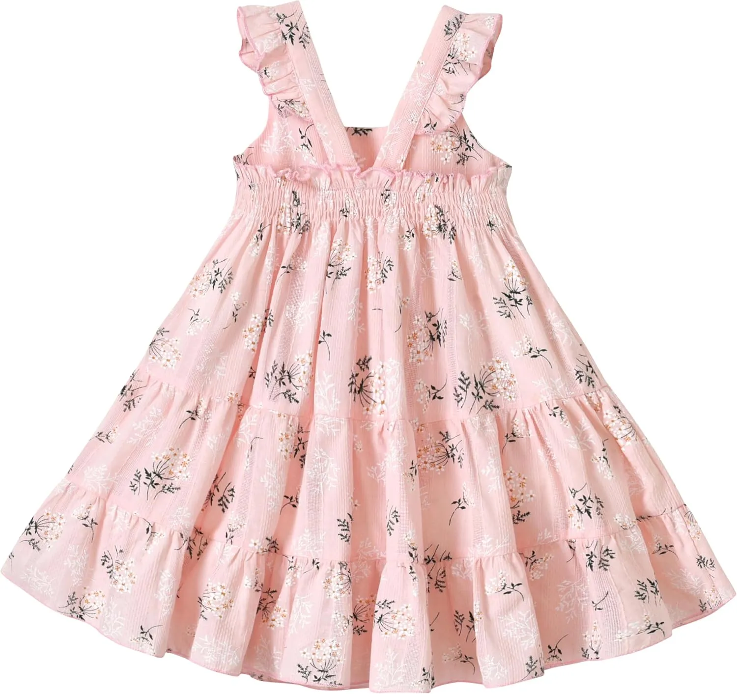Kids Toddler Baby Girls Dress Ruffle Sleeveless Princess Dress 2024 Summer Beach Sundress