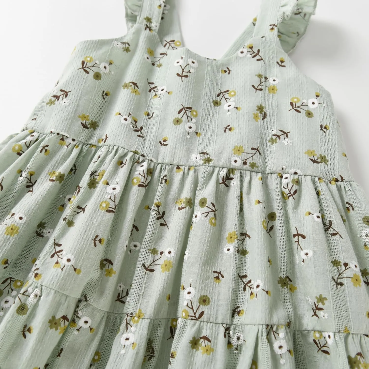 Kids Toddler Baby Girls Dress Ruffle Sleeveless Princess Dress 2024 Summer Beach Sundress