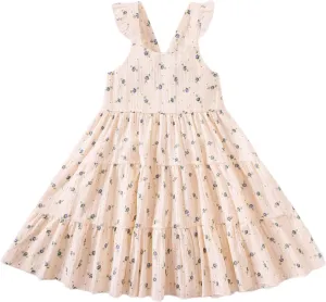 Kids Toddler Baby Girls Dress Ruffle Sleeveless Princess Dress 2024 Summer Beach Sundress