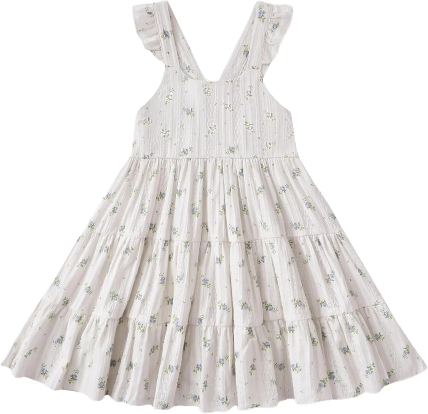 Kids Toddler Baby Girls Dress Ruffle Sleeveless Princess Dress 2024 Summer Beach Sundress