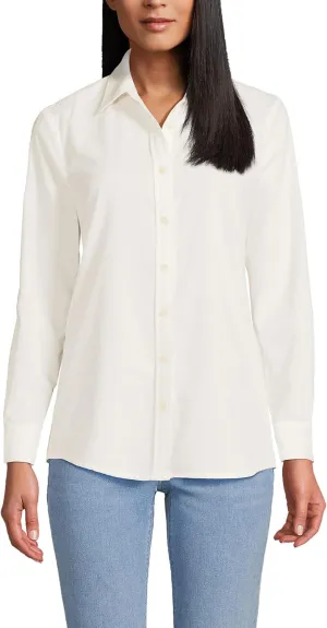 Lands' End Women's Pinwale Cord Long Sleeve Shirt