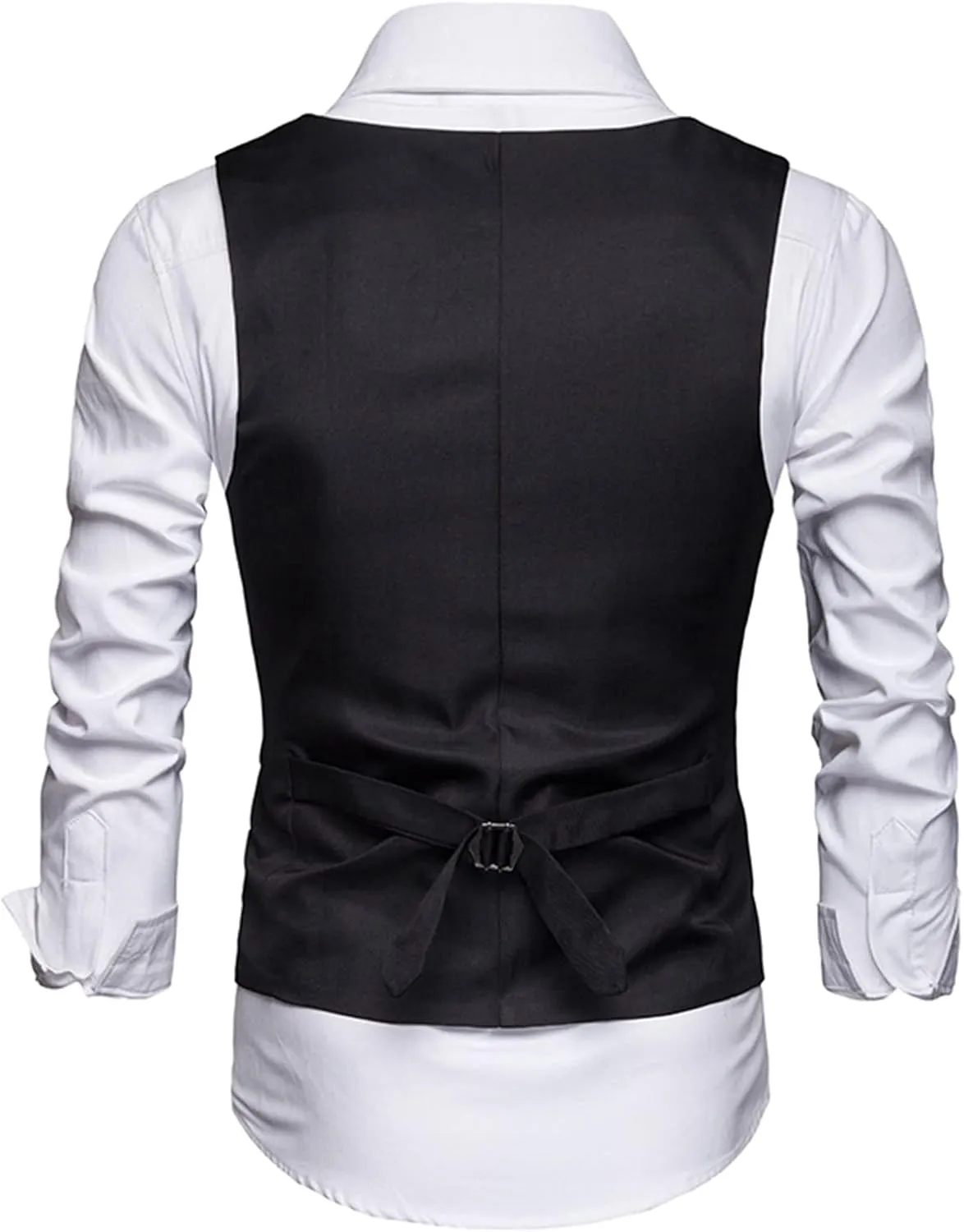 LCMTWX Mens Lightweight Vest Plaid Print Buckle Sanding Sleeveless T Shirt Vest White Vest For Men Black Powder Mens