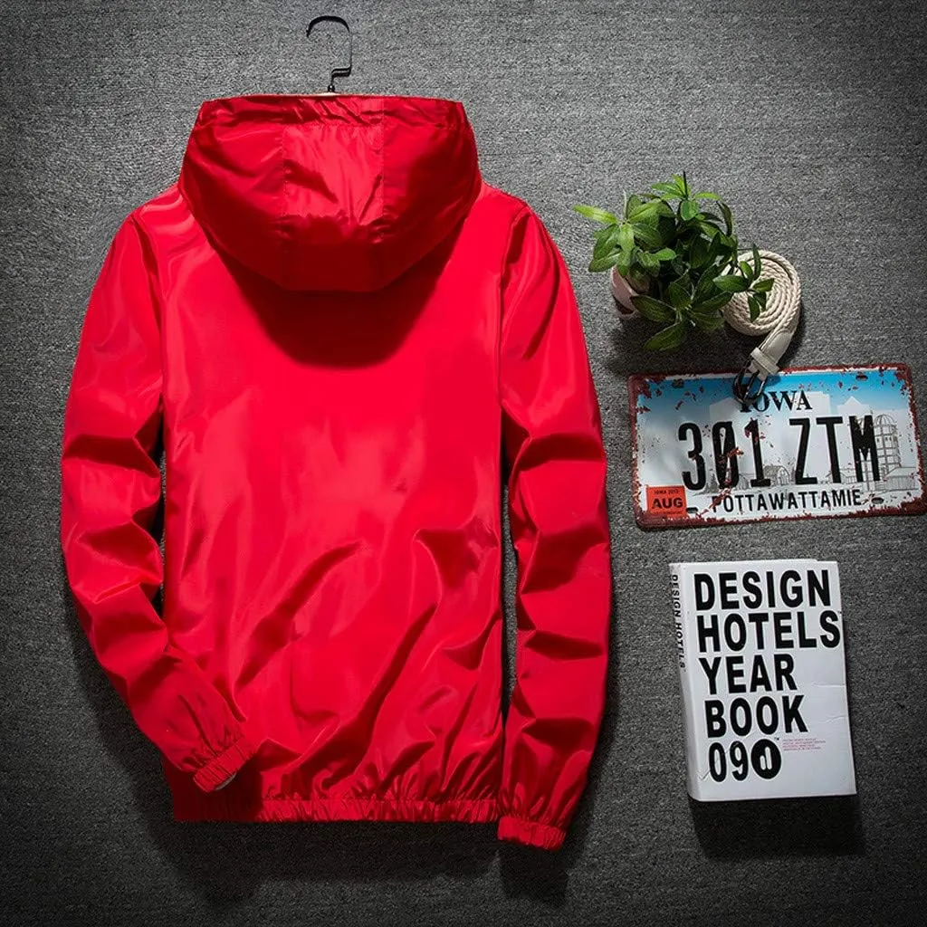 Lightweight Windbreaker Jackets For Men Big And Tall Spring Fall Casual Zipper Waterproof Mountain Coats,M-7XL