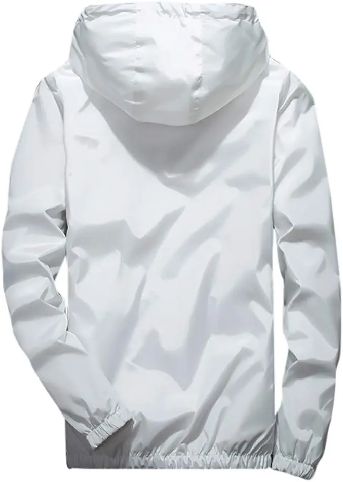 Lightweight Windbreaker Jackets For Men Big And Tall Spring Fall Casual Zipper Waterproof Mountain Coats,M-7XL