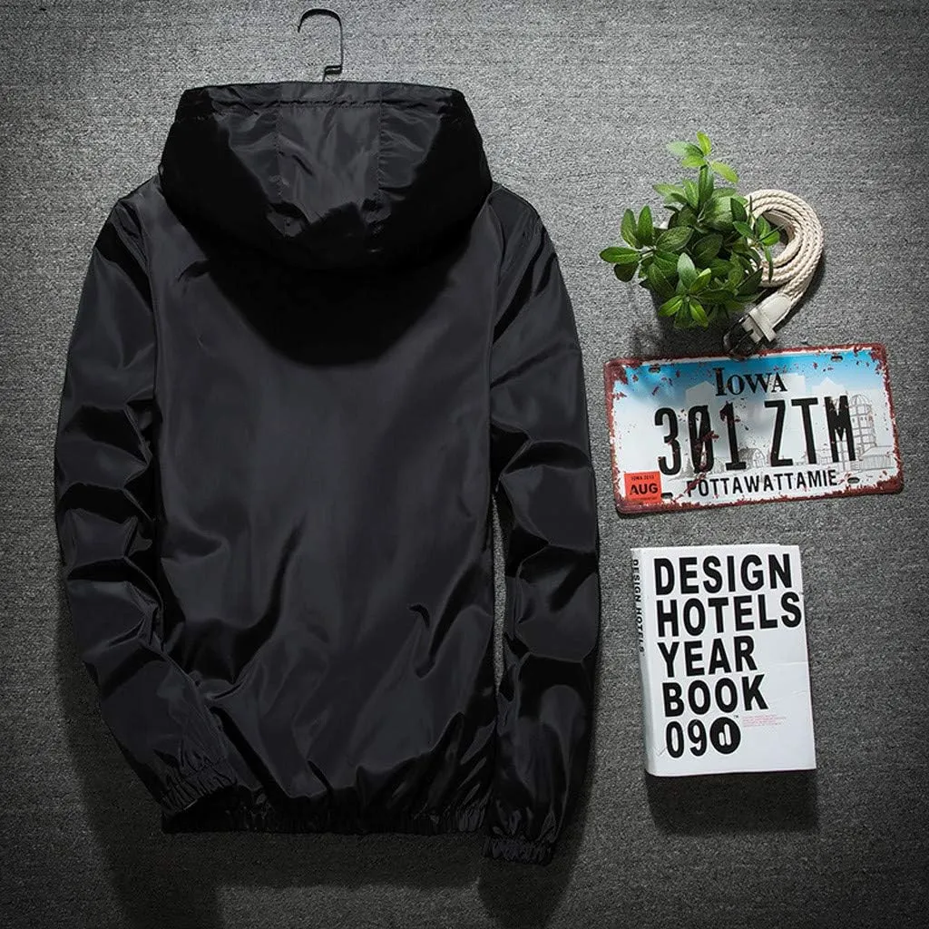 Lightweight Windbreaker Jackets For Men Big And Tall Spring Fall Casual Zipper Waterproof Mountain Coats,M-7XL