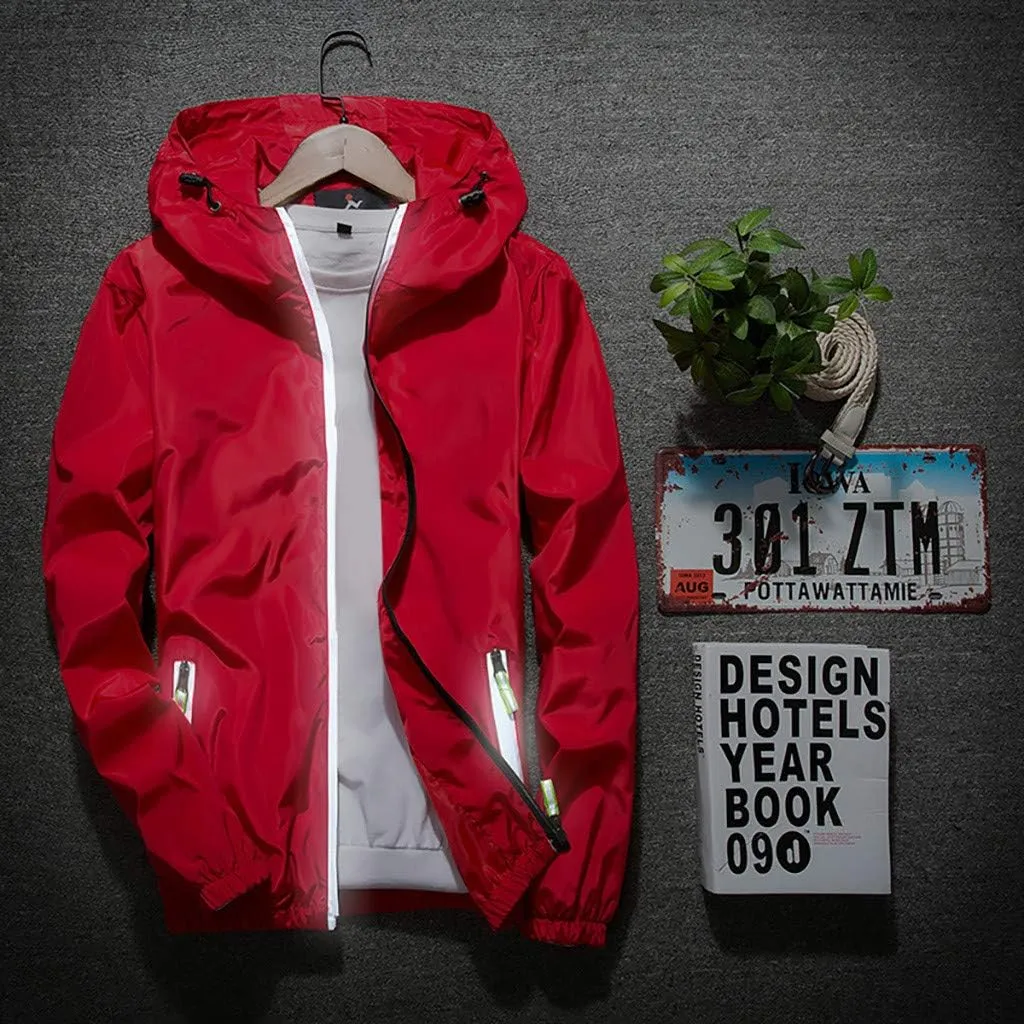 Lightweight Windbreaker Jackets For Men Big And Tall Spring Fall Casual Zipper Waterproof Mountain Coats,M-7XL