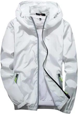 Lightweight Windbreaker Jackets For Men Big And Tall Spring Fall Casual Zipper Waterproof Mountain Coats,M-7XL
